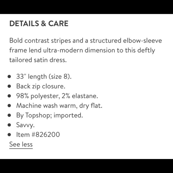 Topshop Satin Stripe Mini Dress - Picture 6 of 6